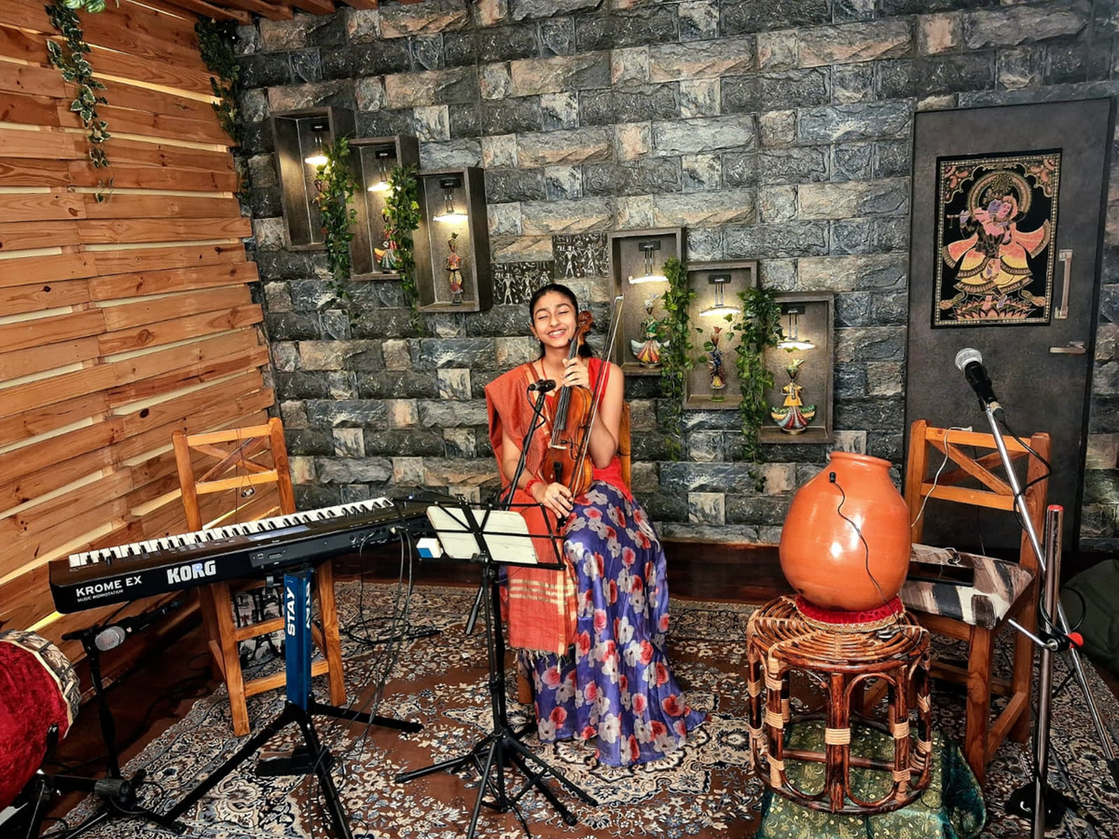 Violin recording session for film scoring in India